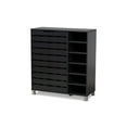 thumbnail image 3 of Baxton Studio Shirley Modern Dark Grey 2-Door Shoe Cabinet, 3 of 10