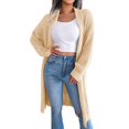 thumbnail image 2 of Vedolay Sweaters for Women Solid Color Knit Single Coat for Winter A,S, 2 of 4