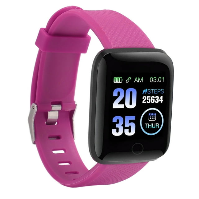 116 Plus Smart Watch for Men Women with 1.3 Inch TFT Color Screen, Fitness Watch with Step Counter, Calories, Exercise Mode, Call Reminder, Message Reminder, Calculator, Alarm