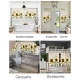 thumbnail image 3 of American Pastoral Style Short Blackout Curtains 24 Inch Long Sunflower Flower Farm Rod Pocket Kitchen Curtains, 2 Panels Thermal Insulated Room Darkening Drapes for Bedroom, 30"W x 24"L, 3 of 5