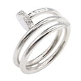 thumbnail image 1 of Pre-Owned Cartier Juste Uncre Diamond Ring, 18K White Gold with Diamonds, Women's, Silver,..., 1 of 8
