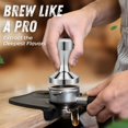 thumbnail image 6 of Coffee Tamper 58mm Diameter Stainless Steel Flat Base Grip Handle Barista Espresso Bean Press Siver Kitchen Accessories, 6 of 8