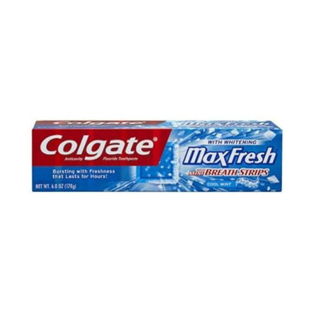 Colgate Max Whitening frais Dentifrice Mini bandes de souffle, menthe fraîche (6 oz pack de 3)