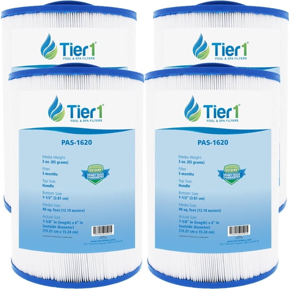 Tier1 Pool & Spa Filter Cartridge 4-pk | Replacement for Waterway 817-0050, Front Access Skimmer, Pleatco PWW50P3, Filbur FC-0359, Unicel 6CH-940 and More | 45 sq ft Pleated Fabric Filter
