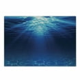 thumbnail image 1 of Ocean Cutting Board, Underwater View Sandy Seabed Aquatic Scenes Sunbeams Nature Picture Print, Decorative Tempered Glass Cutting and Serving Board, Small Size, Navy Blue Aqua, by Ambesonne, 1 of 1