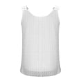 thumbnail image 5 of FRSASU Womens Tank Tops Flowy Sleeveless Summer Boho Tank Top for Women Casual Crewneck Strap Lace Camisole Shirts White, 5 of 8