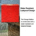 thumbnail image 3 of NACH Chicago Glossy Red Mailbox, Rust Resistant Wall Mount Mailboxes for Outside, Industrial Style Metal Mailbox, Mail Holder, 10 x 10 x 4, Hardware Included, MB-6300RD, 3 of 5