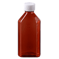 thumbnail image 2 of BioRx Sponix Oval Plastic Bottles - 4oz, Amber, CR caps - 12 pcs (Liquid Medicine Container, Pharmacy Bottle, Medicine Dispenser), 2 of 3
