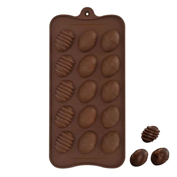 Pekkaxy Easter Egg Silicone Mold, Bunny Basket Shape Chocolate Candy Mold for DIY Baking Party Decoration