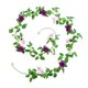 thumbnail image 5 of Guirnalda de flores artificiales para colgar en la pared, planta con hojas verdes, decoración para bodas Púrpura, 5 of 9