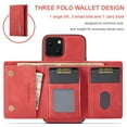 thumbnail image 2 of Allytech 2 in 1 Detachable Wallet Case for iPhone 13 with Cash Pocket & Cash Slots, [Magnetic Clasp] [Kickstand] Retro PU Leather Soft TPU Shockproof Anti-Scratch Slim Case - Red, 2 of 9