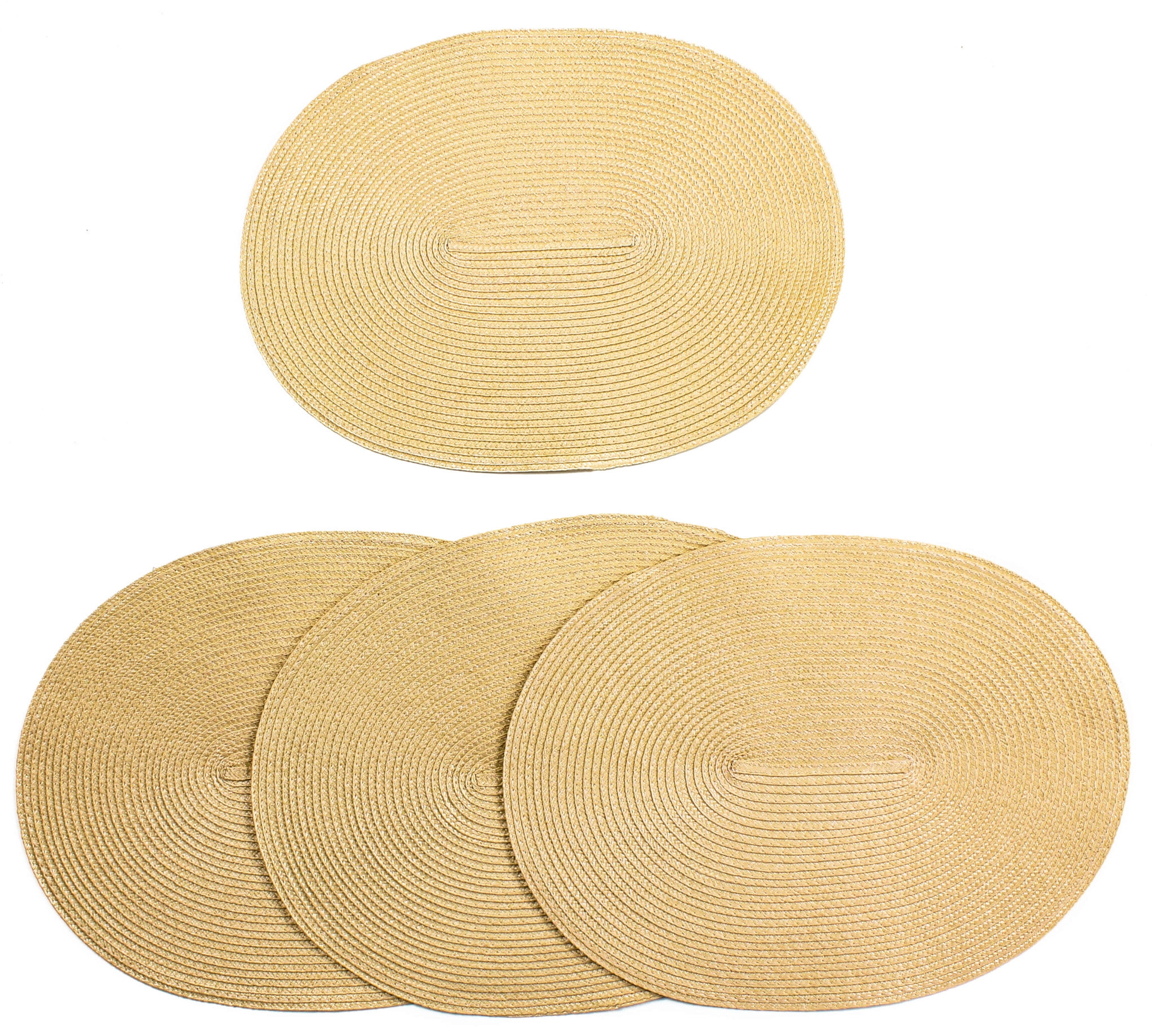 Venice Collections London Woven Spiral Table Placemats 16.9 X 13 Inches