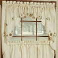 thumbnail image 3 of Lorraine Home Fashions Sunflower Cream Embroidered Kitchen Curtains, 28” x 24” (2 Panels), 3 of 4