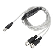 MIDI Cable MIDI to USB Cord Adapter Midi Converter for XP / VISTA / OS X / Window7