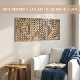 thumbnail image 3 of Modern Wooden Wall Sculptures - Set Of 3 Home Decor Accent Large Art For Living Room  Bedroom Office Easytallation (oak Direction), 3 of 7
