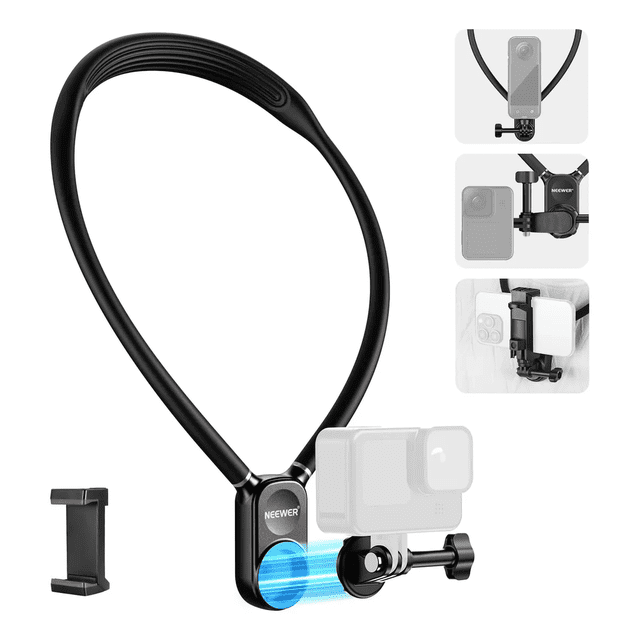 Soporte Móvil Cuello Magnético Con Clip Para Gopro Xtellar negro