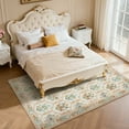 thumbnail image 3 of Wonnitar 5'x 7' Floral Area Rug for Living Room, Cottagecore Washable Rug for Bedroom, Beige Non Slip Botanical Bee Rug Soft Low-Pile Carpet for Nursery Kids Room Sunroom, 3 of 9