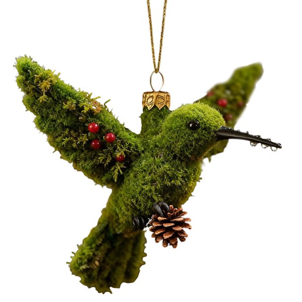 Adorno navideño de colibrí colorido, adorno de acrílico para espejo retrovisor de coche, forma de pájaro, para fiesta navideña