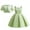 Green, variant on Sngxgn Girls Dresses Short Sleeve Solid Color Casual A-Line Pleated Dress(Green,150)