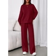 thumbnail image 2 of Conjunto Deportivo PRETTYGARDEN Rojo Vino 2 Piezas Sudadera y Pantalón Ancho M, 2 of 8