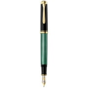 Pelikan 994855 Souveran M400 Black-Green Barrel Fountain Pen, Fine
