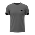 thumbnail image 4 of Antinious Men Solid Round Neck Short Sleeve Breathable Loose Casual Tops, 4 of 5