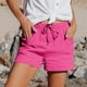 thumbnail image 4 of MKLEKYY Pantalones Cortos De Playa Para Mujer, Pantalones Casuales De Pierna Recta Para Mujer, Pantalones Cortos Deportivos Holgados De Cintura Alta, Pantalones Casuales De Moda, 4 of 4