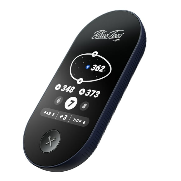 Blue Tees Golf Ringer - Magnetic Golf GPS Handheld, Touch Screen Display, Water Resistant Golf Distance Range Finder, 40,000+ Preloaded Courses, 10+ Hours Battery, Built-in Magnetic Strip