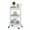 White, variant on Storage Trolley Plastic Simple 3 Tiers Rack Cart Rolling Utility Cart with Wheel