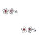 thumbnail image 1 of Qarigey 1 par de pendientes de cobre plateados con forma de flor de reemplazo de pendientes exquisitos para niñas y mujeres, joyería para Type1 NO1, 1 of 1