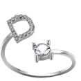 thumbnail image 1 of Finger Rings Simplicity English Letters Rings Fashion Jewelry Knuckle RingsNew for 2024 CD, 1 of 3