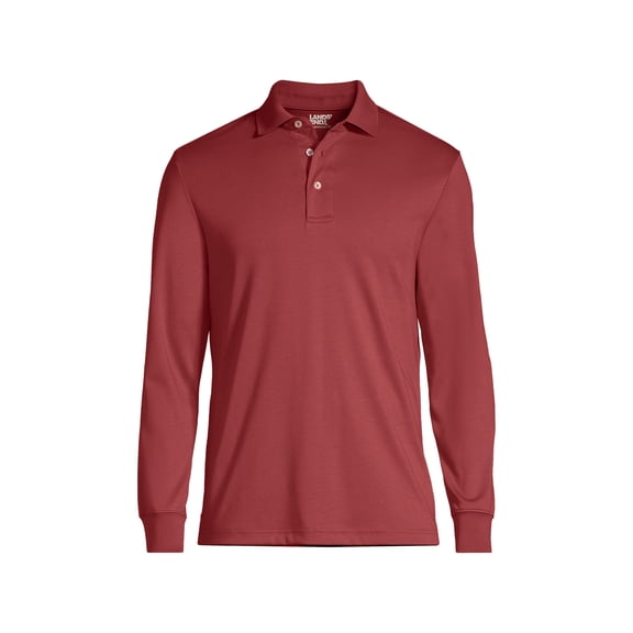 Lands' End Men's Long Sleeve Cotton Supima Polo Shirt