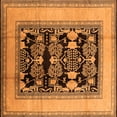 thumbnail image 1 of Ahgly Company Indoor Square Oriental Orange Industrial Area Rugs, 7' Square, 1 of 4