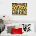 thumbnail image 5 of Nawypu Framed Rustic Sunflower Wall Art Vintage Bathroom Canvas Print Flower Painting Rustic Bathroom Picture Home Decor For Bathroom Bedroom Ready To Hang, 5 of 5