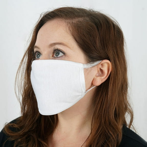 BalsaCircle 30 White 3 Layers Breathable Earloop Extra Soft Cotton Face Masks Protective Covers Pollution Dust Protection Gear