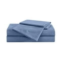 thumbnail image 4 of TRULY SOFT Garment Wash Solid Blue Twin 3 Piece Sheet Set, Solid Color Themed, Oeko-TEX Certified Confidence, 4 of 6