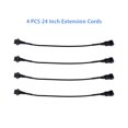 thumbnail image 5 of From China Kingshowstar 4 PCS 60 inch Extension Cords for Use with 5050 LED SMD RGB NEON Accent Kits for LED Motorcycle ATV Car Light Multi-Color Neon Strip, 5 of 5