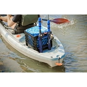 Mossy Oak 24 Piece Kayak Storage Crate with Dry Bag, Fishing Accessories Kit and Rod Holder Milk Crate Blue