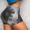 thumbnail image 2 of KLL Heroic Lion Encounter Pattern Workout Shorts for Women Scrunch Short Gym Yoga Running Sport Active Exercise Fitness Shorts, 2 of 5