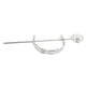 thumbnail image 5 of Pinza para hacer moños Hugo Perla Hair Stick Boho Plata, 5 of 7