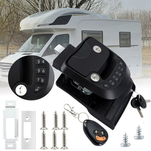 RV Keyless Entry Door Lock, RV Door Lock 2 Key Fobs and RV Password