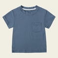 thumbnail image 4 of Staki Boy Summer Shirt Boy's Graphic Tees Short Sleeve Crew Neck Summer Trendy T-Shirts Clothes for Teen Boys 3-24M 2-3Y(Navy,3-6 Months), 4 of 5
