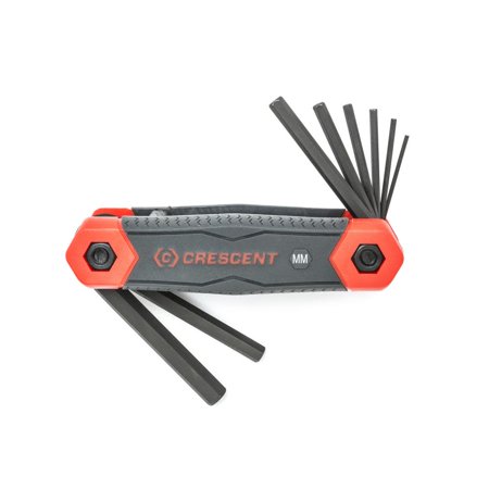 UPC: 0037103309761 | Crescent Hex Key Set 8 Pc. Folding Metric