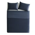thumbnail image 5 of Mainstays Soft Velvet Stripe Quilted Pillow Sham, Dark Blue, King, 2 Pack, All Ages, 5 of 5