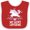 Red and White, variant on Inktastic My Aunt Loves Me Unicorn Girls Baby Bib