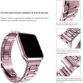 thumbnail image 3 of Correa de reloj de cadena de metal de acero inoxidable compatible con Apple Watch Strap Ultra 2 Series 9 | 8 | 7 | 6 | 5 | 4 | 3 | 2 | 1 | SE (rosa, 49 mm, 45 mm, 44 mm, 42 mm) [Reloj no incluido], 3 of 5