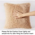 thumbnail image 4 of 2 Pcs Shaggy Faux Fur Throw Pillow Cover, Fluffy Soft Solid Square Throw Pillow Case Cushion Cover, 4 of 7