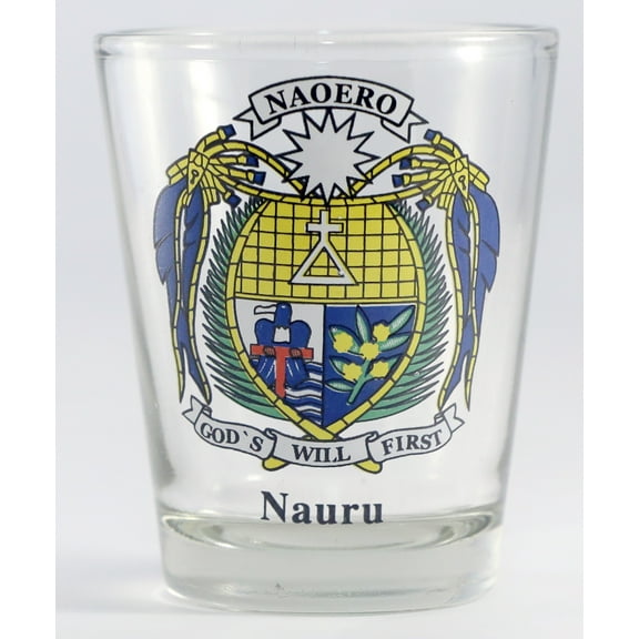 Nauru Coat Of Arms Shot Glass