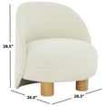 thumbnail image 3 of SAFAVIEH Couture Gracelyn Modern Boucle Solid Accent Chair, Ivory/Natural, 3 of 7