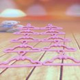 thumbnail image 1 of 20 Pcs Dollhouse Hangers Reusable Multifunctional Plastic Pink Miniature Clothes Rack for Doll, 1 of 7